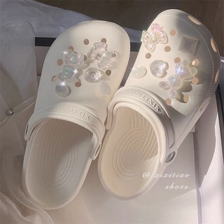 (Có size nam)Dép sục,dép cross đính đá phong cách Ulzzang đế 3cm(GIAO NGAY)