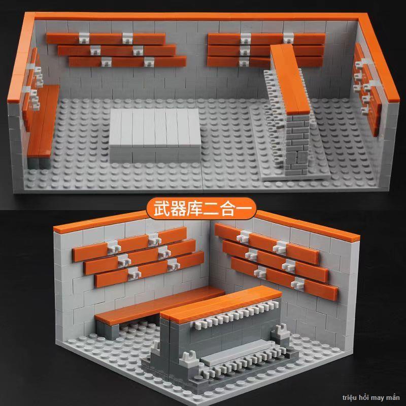 🌈Tương thích với Lego quân sự khối xây dựng vũ khí hạng nặng kho súng phòng cảnh sát vũ trang cảnh sát đặc biệt thiết b
