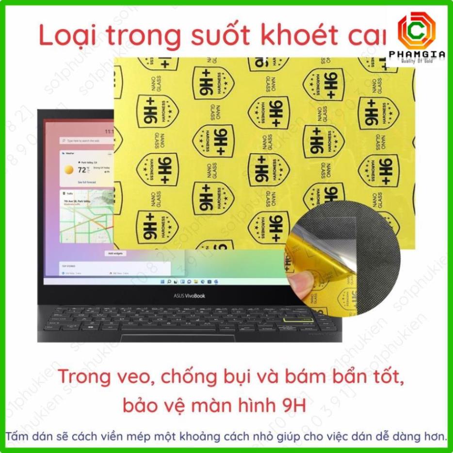 Dán màn hình Laptop ASUS Vivobook Flip 14 TP470EA/ TM420IA / S 14 Flip (TP3402) nano dẻo siêu mỏng trong suốt, nhám