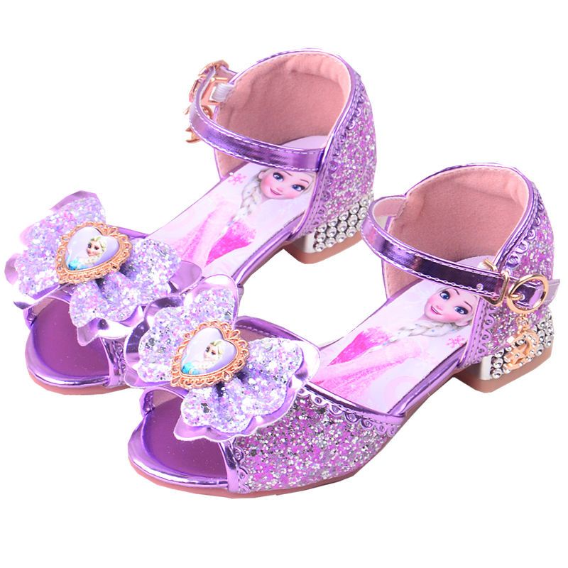 ✿ giày búp bê bé gái ✿ có hàng sẵn ☂Xăng đan Cao Gót Pha Lê Đế Mềm Kiểu Công Chúa Aisha Thời Trang Mùa Hè 2022 Cho Bé Gái❧