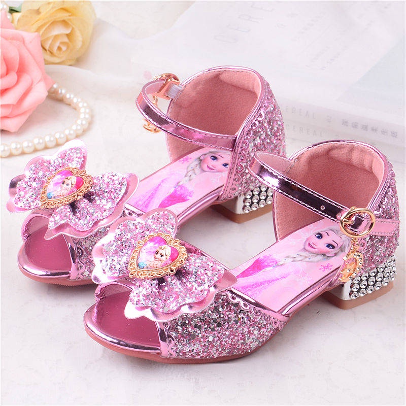 ✿ giày búp bê bé gái ✿ có hàng sẵn ☂Xăng đan Cao Gót Pha Lê Đế Mềm Kiểu Công Chúa Aisha Thời Trang Mùa Hè 2022 Cho Bé Gái❧