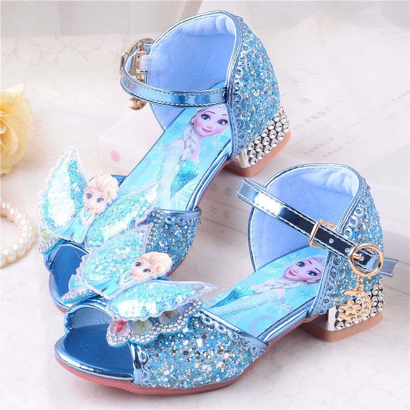 ✿ giày búp bê bé gái ✿ có hàng sẵn ☂Xăng đan Cao Gót Pha Lê Đế Mềm Kiểu Công Chúa Aisha Thời Trang Mùa Hè 2022 Cho Bé Gái❧