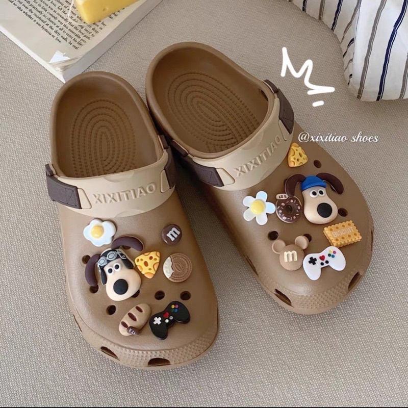DÉP SỤC/DÉP ĐÔI NAM/NỮ UNISEX KÈM STICKER HÌNH CÚN DỄ THƯƠNG