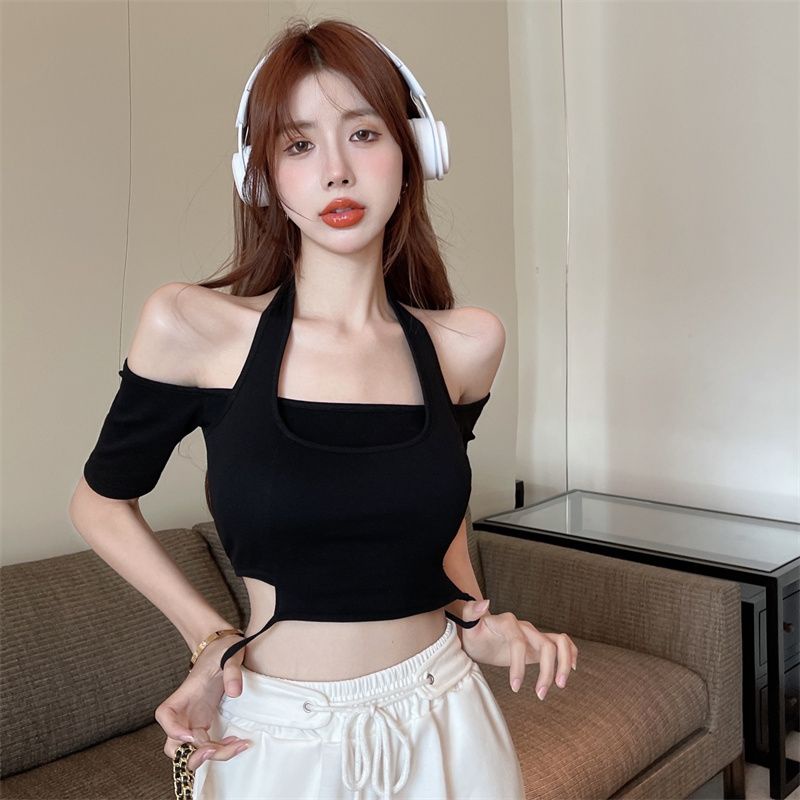 Hàng Mới Về Mới Áo Thun Ngắn Tay Trễ Vai Thời Trang Dành Cho Nữ