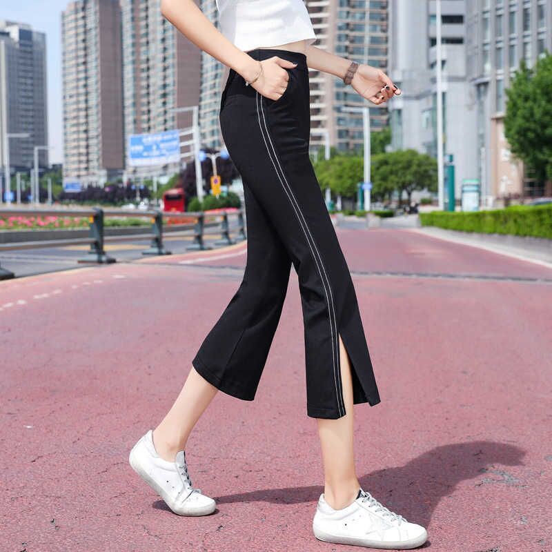 Quần Legging Lụa Lạnh Mỏng Dáng Ôm Lưng Cao Co Giãn Phong Cách Thể Thao Mới Cho Nữ