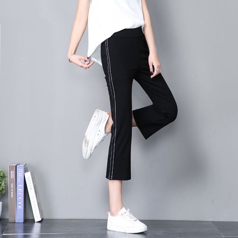 Quần Legging Lụa Lạnh Mỏng Dáng Ôm Lưng Cao Co Giãn Phong Cách Thể Thao Mới Cho Nữ