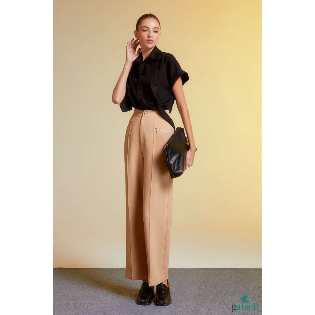 Áo sơ mi Đen tay cánh dơi phối caravat Gunich