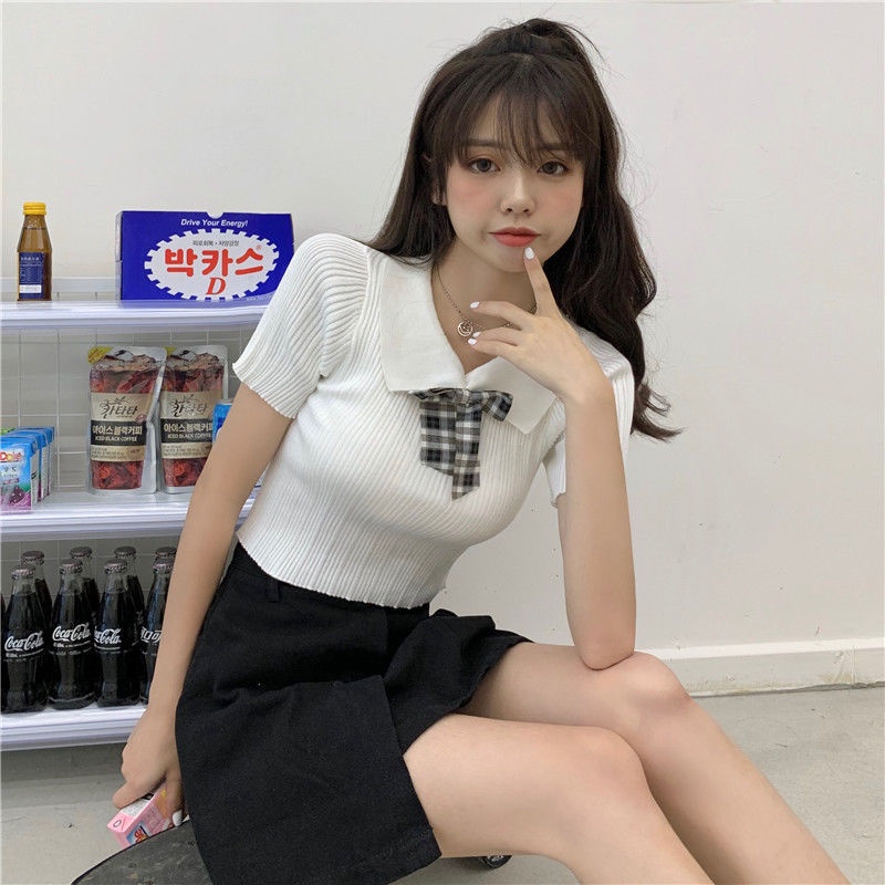 Jiashucheng Áo Thun Tay Ngắn Phong Cách Phương Tây Thời Trang Mùa Hè Mới Cho Nữ