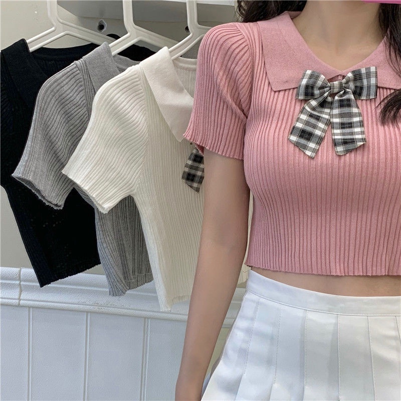 Jiashucheng Áo Thun Tay Ngắn Phong Cách Phương Tây Thời Trang Mùa Hè Mới Cho Nữ