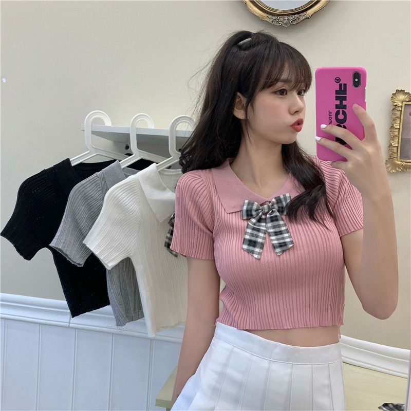 Jiashucheng Áo Thun Tay Ngắn Phong Cách Phương Tây Thời Trang Mùa Hè Mới Cho Nữ