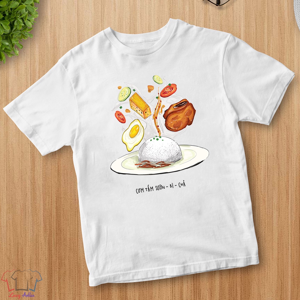 Áo thun Unisex Cơm tấm sườn bì chả đẹp chất giá rẻ CHI47