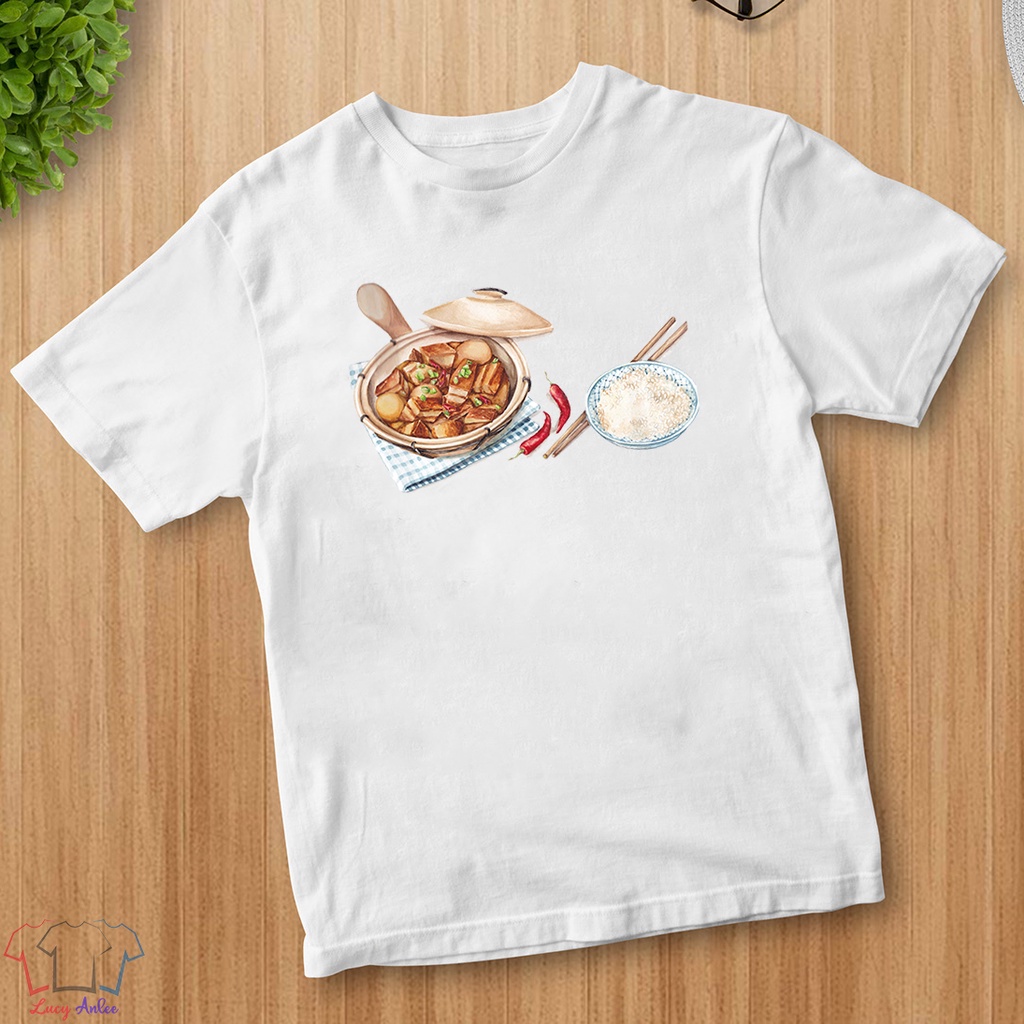 Áo thun Unisex Cơm thịt kho trứng đẹp chất giá rẻ CHI49