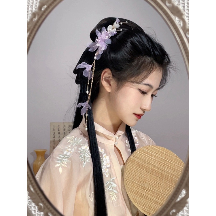 [Aishang Phụ Kiện Đẹp] Kẹp Tóc Tua Rua Phong Cách Hanfu Cổ Điển Phụ Kiện Hóa Trang Cho Bé Gái