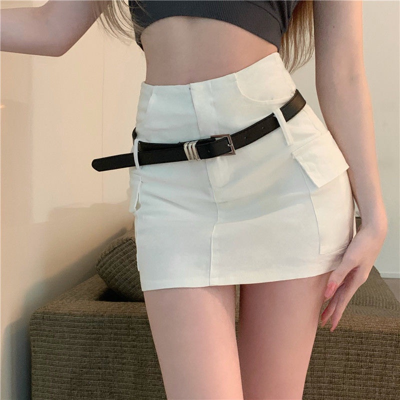 Jiashucheng Chân Váy Ngắn Chữ a Lưng Cao Ôm Dáng Thiết Kế Mới Quyến Rũ Thời Trang Mùa Hè Cho Nữ