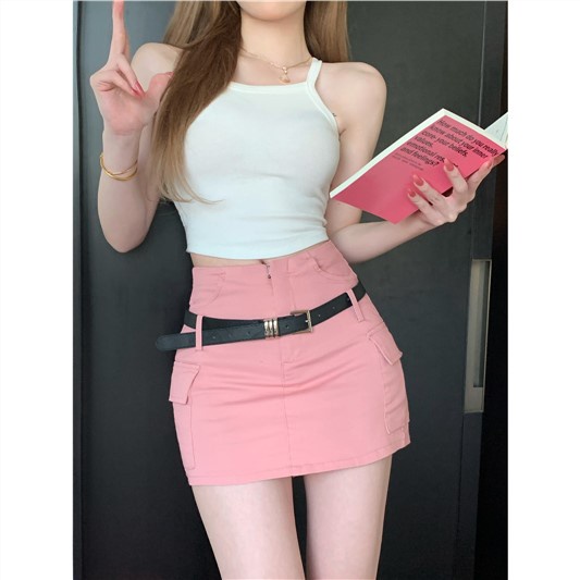 Jiashucheng Chân Váy Ngắn Chữ a Lưng Cao Ôm Dáng Thiết Kế Mới Quyến Rũ Thời Trang Mùa Hè Cho Nữ