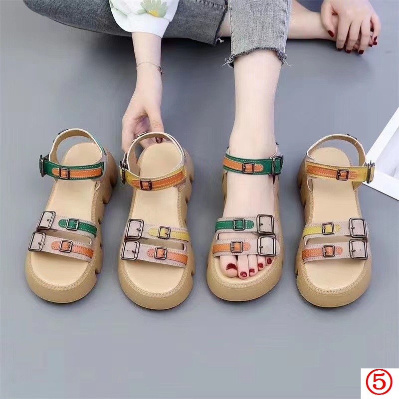Giày Sandal Đế Mềm Dày Thời Trang Mùa Hè 2023 Kích Thước Lớn 41