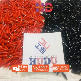 Đôi kẹp cá sấu màu đen đỏ vàng