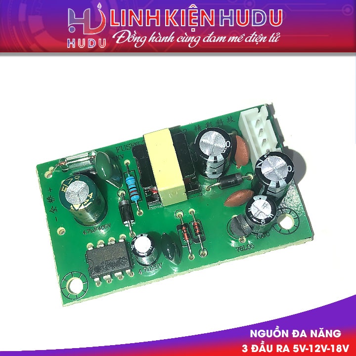 Nguồn xung đa năng 3 đầu ra 5V 12V 18V điện áp vào DC 300V