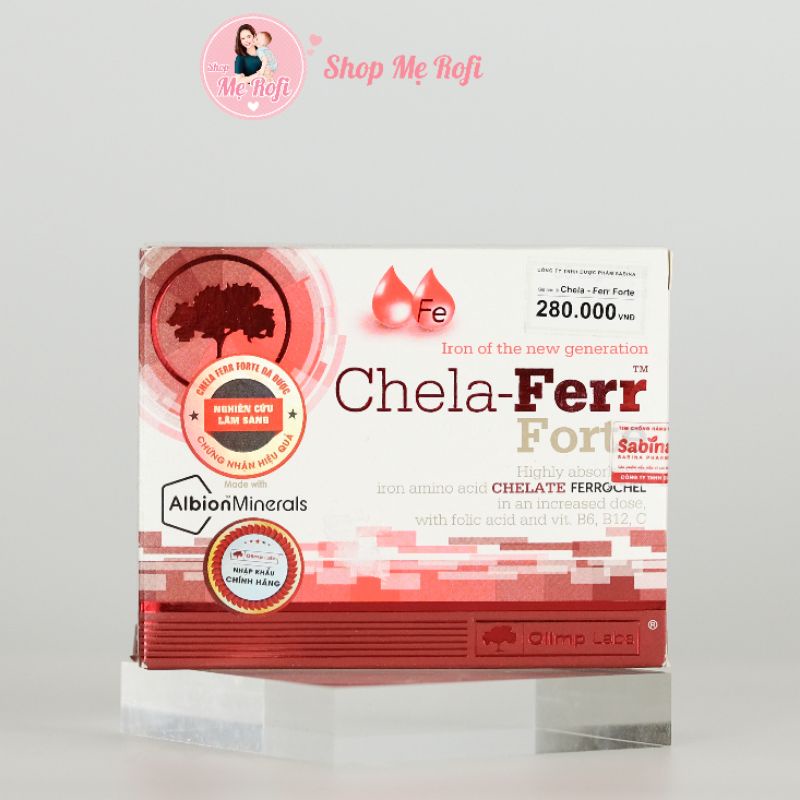 Sắt Chela-Ferr Forte, Viên Sắt cho bà bầu, Bổ sung Sắt cho mẹ bầu