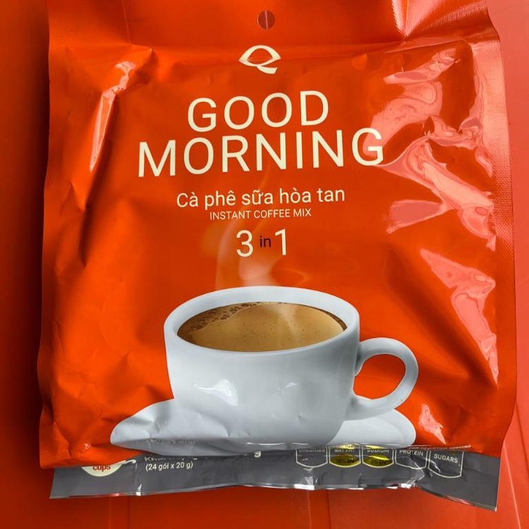 Cà Phê Sữa Hòa Tan 3 in 1 goodmorning Trần Quang 480g