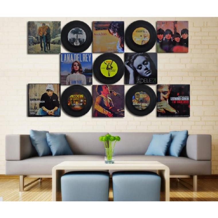 Bìa đĩa than CD, Áp phích/ Poster/ Tranh giấy dán tường trang trí phòng thu âm, decor quán cafe, tiệm tóc