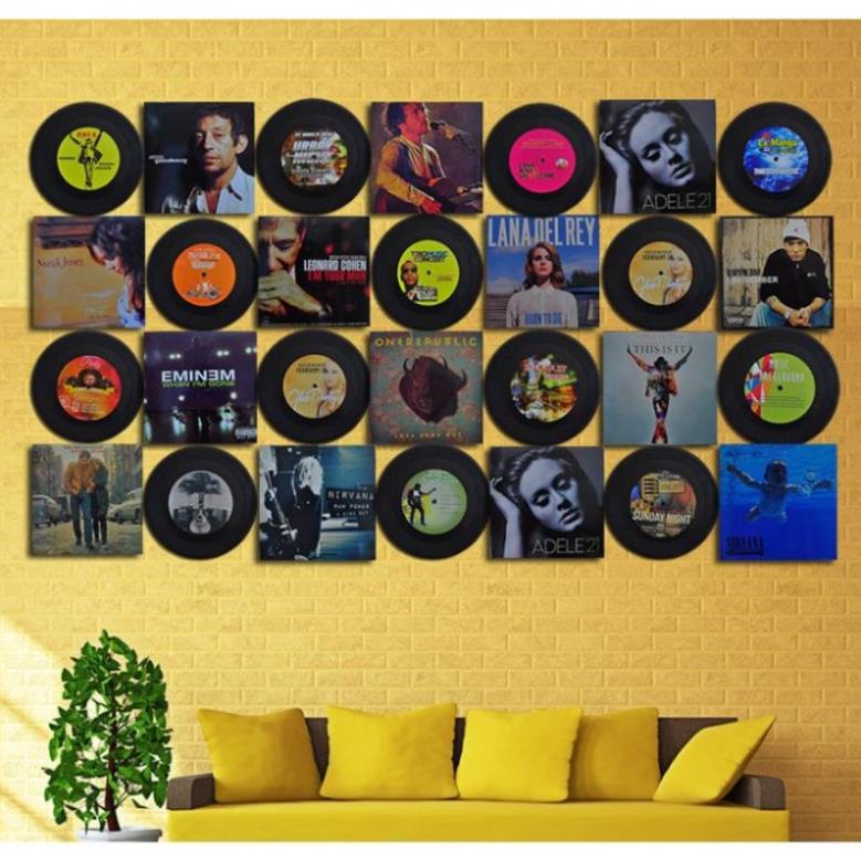 Bìa đĩa than CD, Áp phích/ Poster/ Tranh giấy dán tường trang trí phòng thu âm, decor quán cafe, tiệm tóc