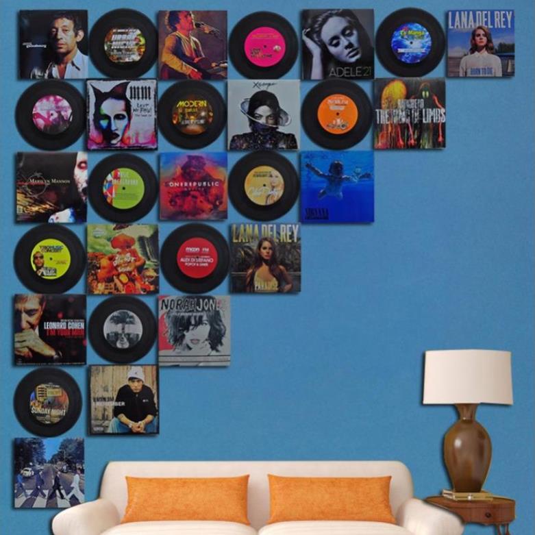 Bìa đĩa than CD, Áp phích/ Poster/ Tranh giấy dán tường trang trí phòng thu âm, decor quán cafe, tiệm tóc