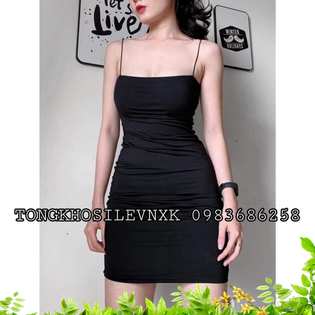VÁY BODY 2 DÂY SEXY THUN BORIP - (Sp sẵn) - Lisa.m.Store