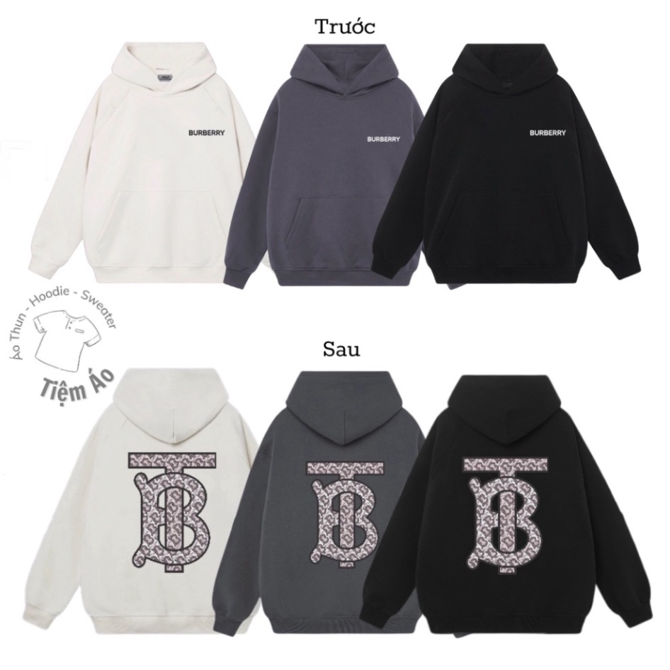 [CAO CẤP] [SIÊU SALE] Áo Hoodie Burberry Big Logo - chất nỉ bông Hàn, dáng rộng, nam nữ đều mặc được (Unisex) | BigBuy360 - bigbuy360.vn