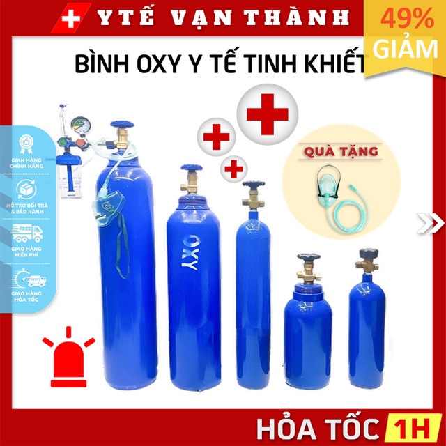 ✅ Bình Oxy Y Tế Vừa Và Nhỏ | Dành Cho Người Bệnh Cần Thở Oxi Tại Nhà -VT0597