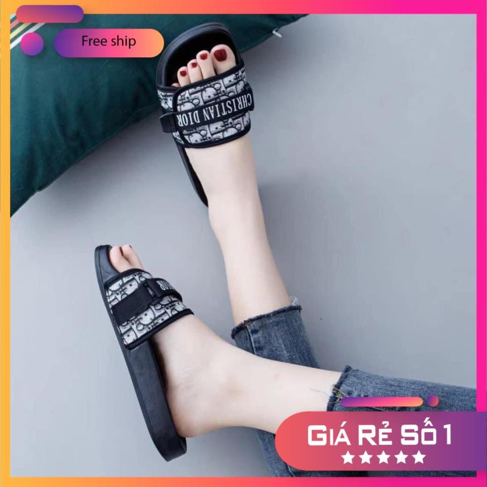 Dép lê HOT 2023 -Dép Dior hồng - Dép Dior kem - Dép Dior đen - dép Quai Ngang, Phong cách Hàn Quốc