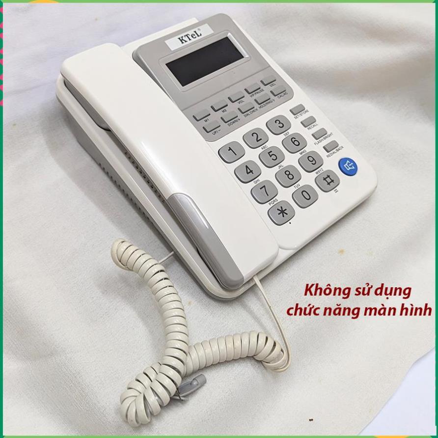 Điện thoại cố định có dây, KHÔNG MÀN HÌNH, không dùng pin, dùng cho văn phòng, khách sạn, gia đình.