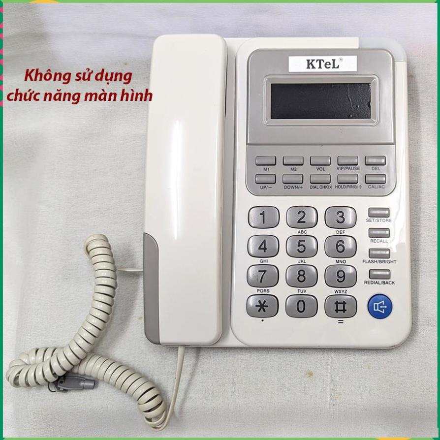 Điện thoại cố định có dây, KHÔNG MÀN HÌNH, không dùng pin, dùng cho văn phòng, khách sạn, gia đình.