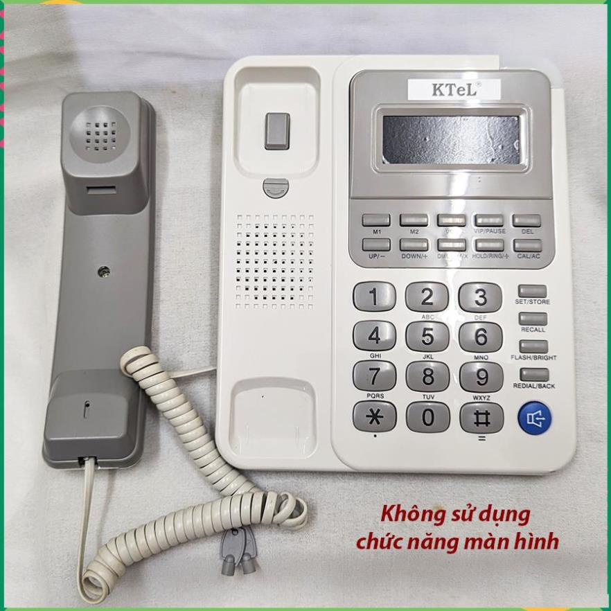 Điện thoại cố định có dây, KHÔNG MÀN HÌNH, không dùng pin, dùng cho văn phòng, khách sạn, gia đình.