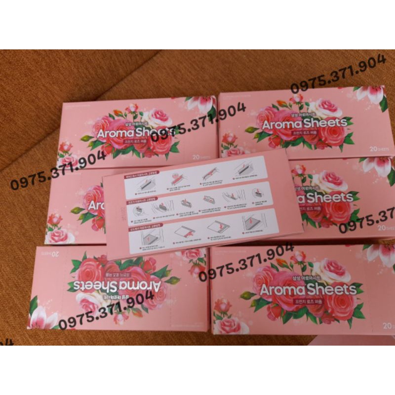 Giấy thơm quần áo  Aroma sheet/ AirDresser, hương hoa hồng Pháp chuyên tủ giặt khô LG Styler/Samsung