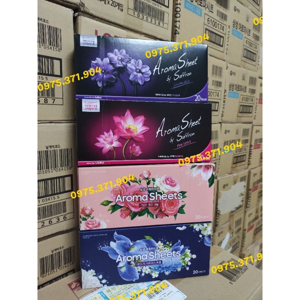 Giấy thơm quần áo  Aroma sheet/ AirDresser, hương hoa hồng Pháp chuyên tủ giặt khô LG Styler/Samsung