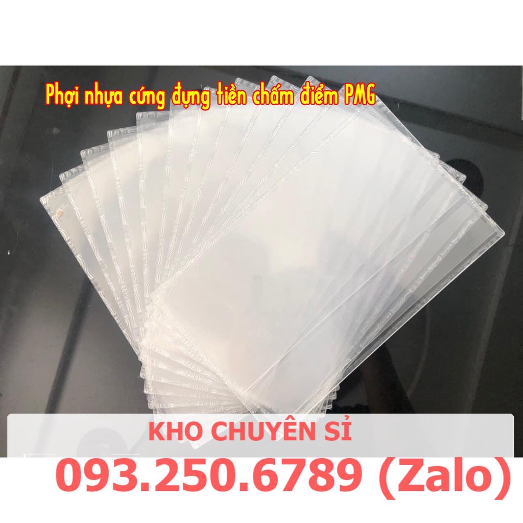 Combo 10 Tấm Phơi nhựa cứng trong suốt đựng Tiền chấm điểm PMG