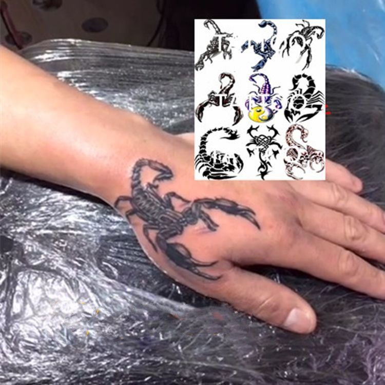 Hình Xăm Dán Cánh Tay Chống Nước Chống Mồ Hôi Lâu Trôi Hình Bọ Cạp Cho Nam Và Nữ
