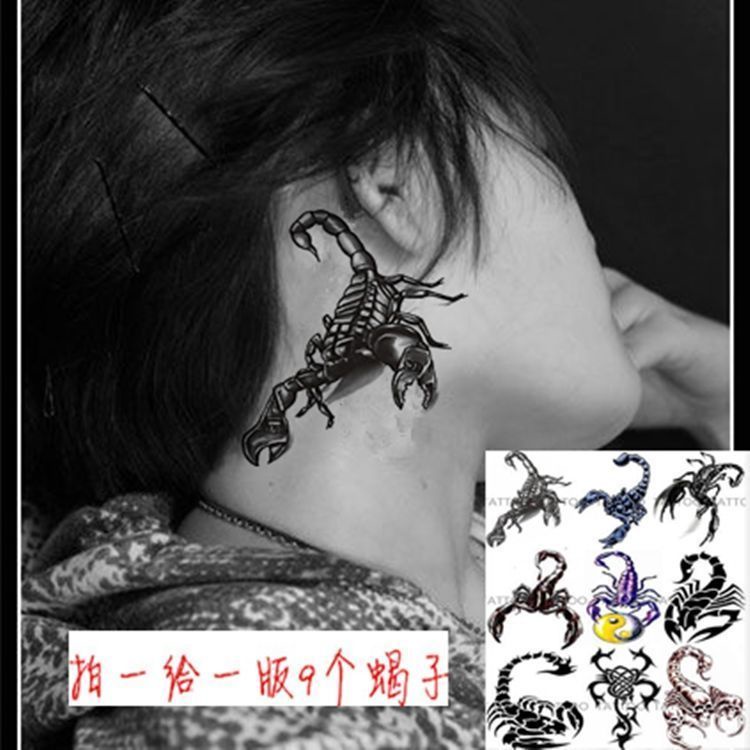 Hình Xăm Dán Cánh Tay Chống Nước Chống Mồ Hôi Lâu Trôi Hình Bọ Cạp Cho Nam Và Nữ