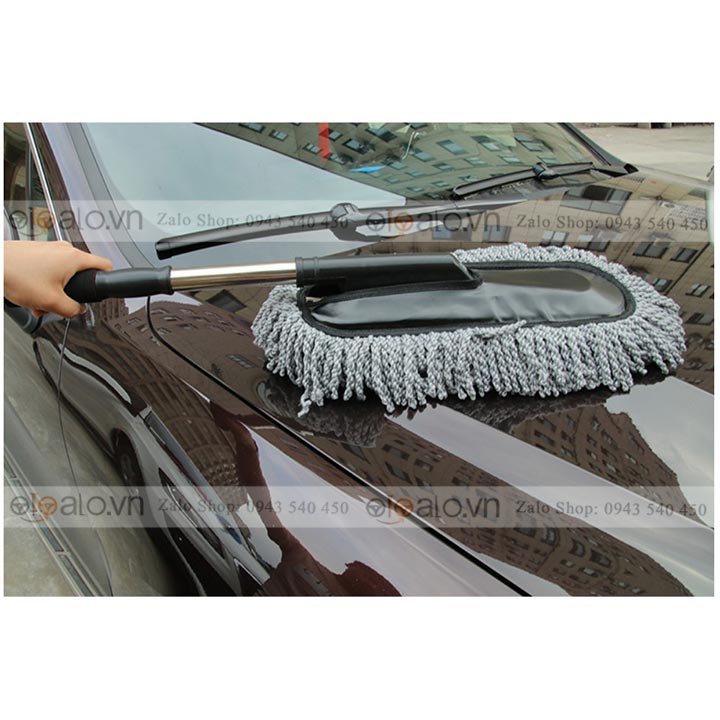 Chổi lau chùi rửa vệ sinh ô tô xe hơi chuyên dụng có cán điều chỉnh dài ngắn - OTOALO