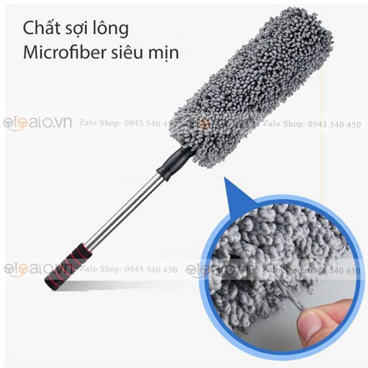Chổi lau chùi rửa vệ sinh ô tô xe hơi chuyên dụng có cán điều chỉnh dài ngắn - OTOALO