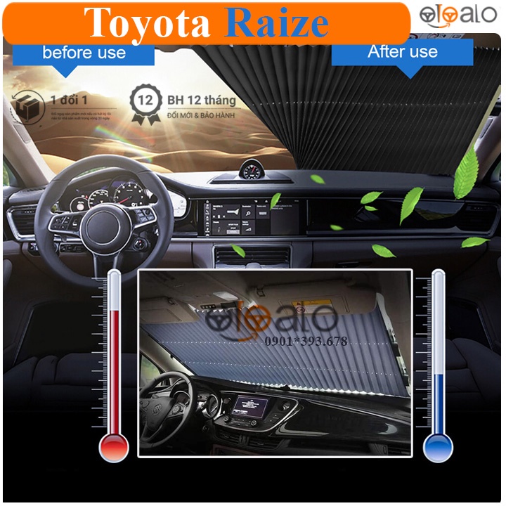 Rèm che nắng kính lái ô tô Toyota Raize - OTOALO