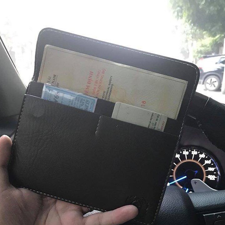 Ví đựng giấy tờ đăng kiểm xe ô tô BMW Da - OTOALO