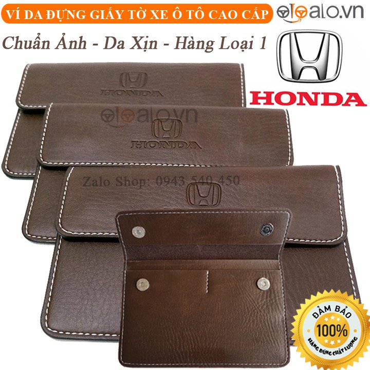 Ví đựng giấy tờ đăng kiểm xe ô tô Honda Da - OTOALO