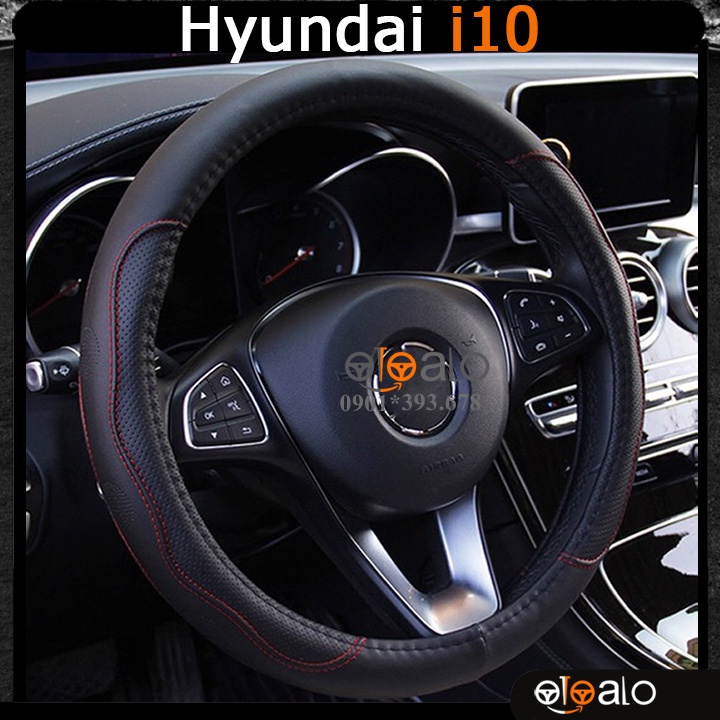 Bọc vô lăng volang xe Hyundai Grand i10 cao cấp - OTOALO