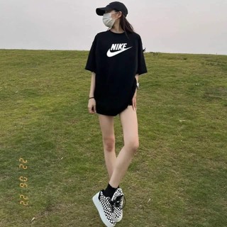 Áo thun nam nữ nike logo basic cotton 100% form oversize cao cấp vnxk ảnh thật định lượng vải 250gsm
