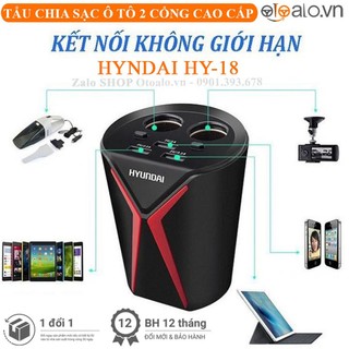 Bộ chia tẩu sạc ô tô xe hơi Hyundai HY 18 - OTOALO
