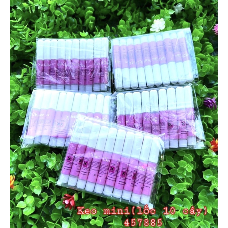 keo dán móng mini ( nail box) 1 gói 10 chai