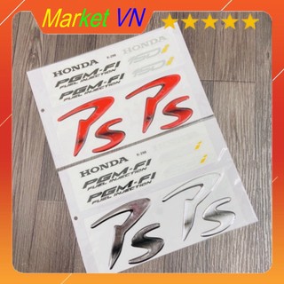 Bộ tem logo xe ps 150i chất liệu keo nổi 3d, tem 3 lớp phủ bảo vệ chống phai màu như tem zin