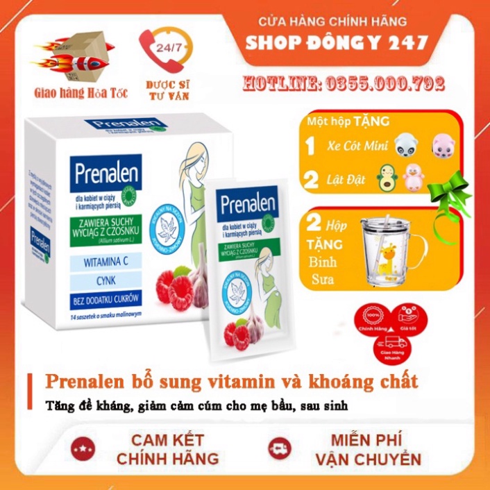 Prenalen + quà tặng - bổ sung vitamin và khoáng chất - Tăng đề kháng, giảm cảm cúm cho mẹ bầu, sau sinh